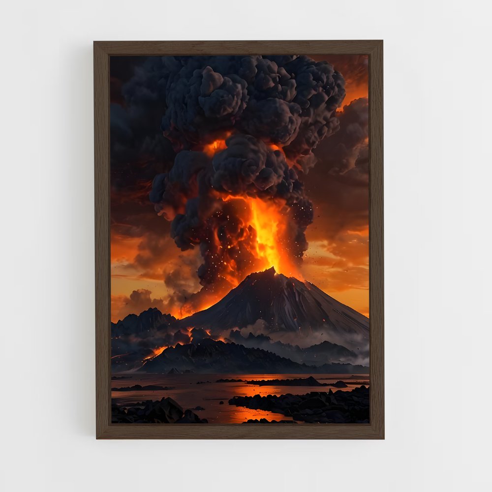 ap-volcanoes-10 cadre Bois foncé
