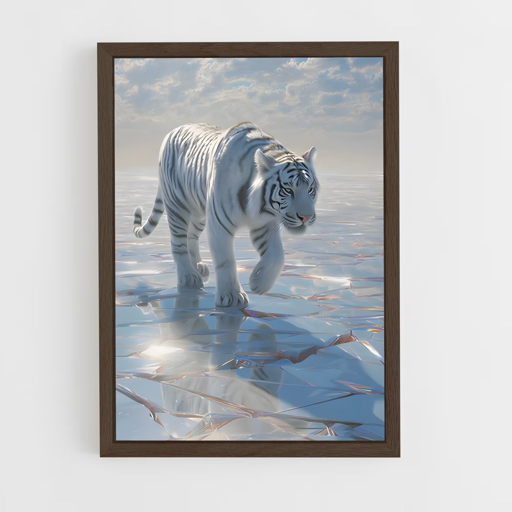 ap-white tiger-9 cadre Bois foncé