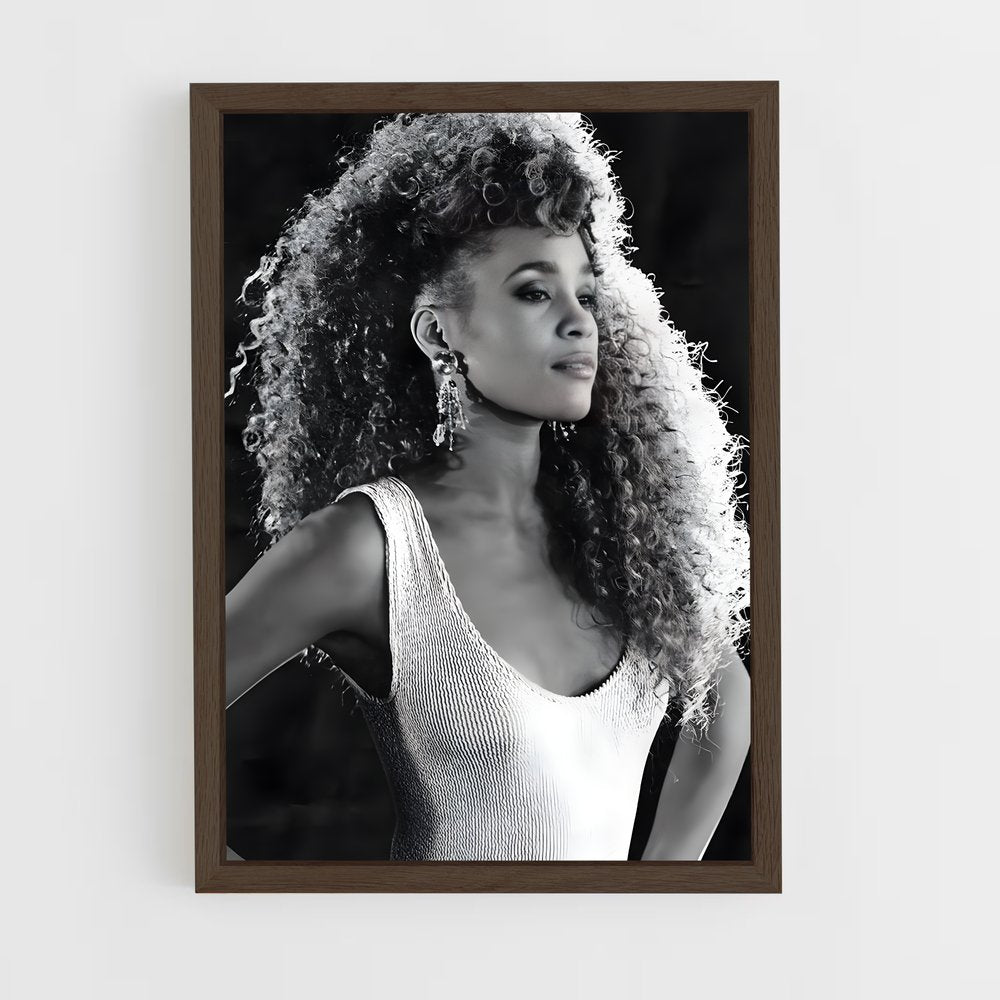 ap-whitney houston-6 cadre Bois foncé