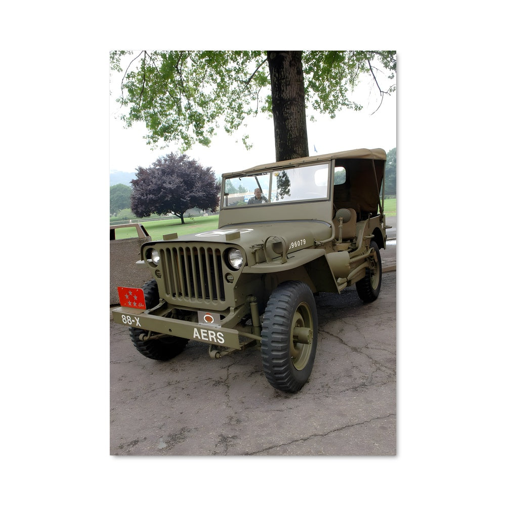 Poster Jeep au Repos