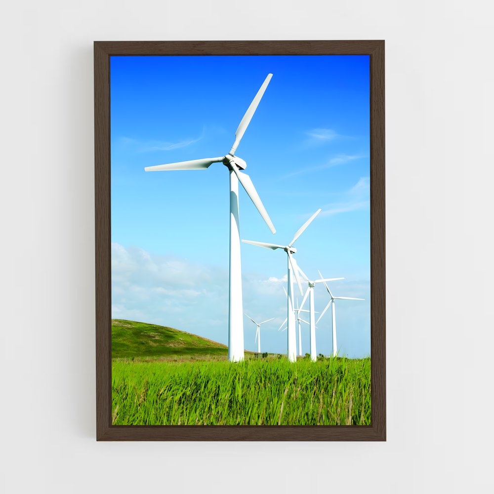ap-wind turbines-6 cadre Bois foncé
