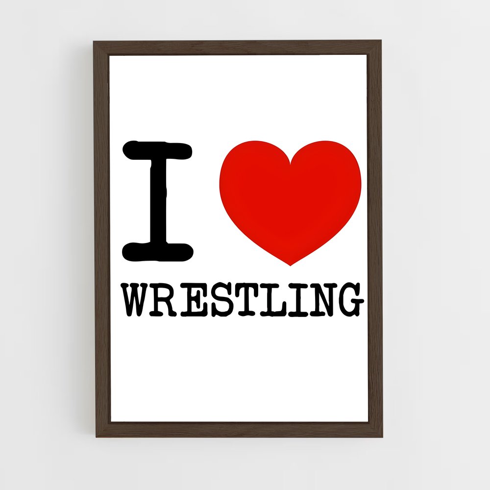 ap-wrestling-4 cadre Bois foncé