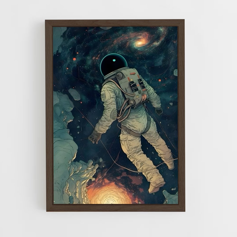 astronaut-1 cadre Bois foncé