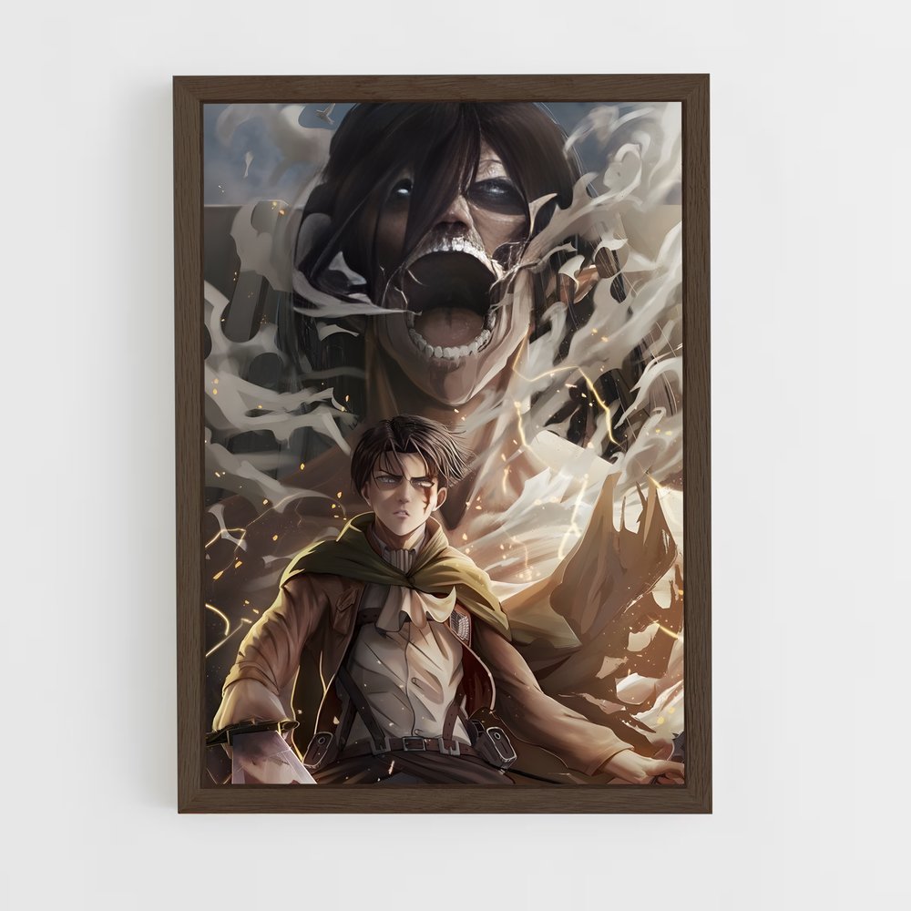 attack-on-titans-13 cadre Bois foncé