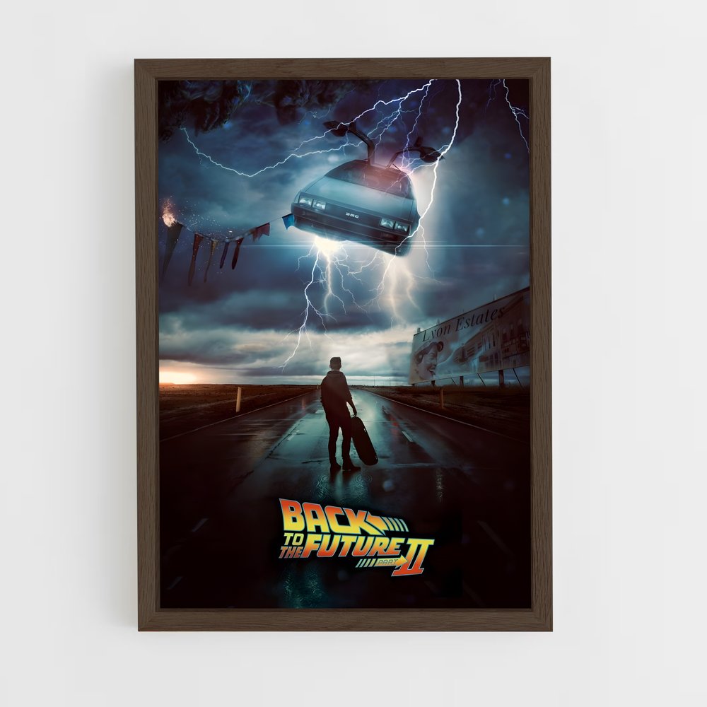 back-to-the-future-7 cadre Bois foncé