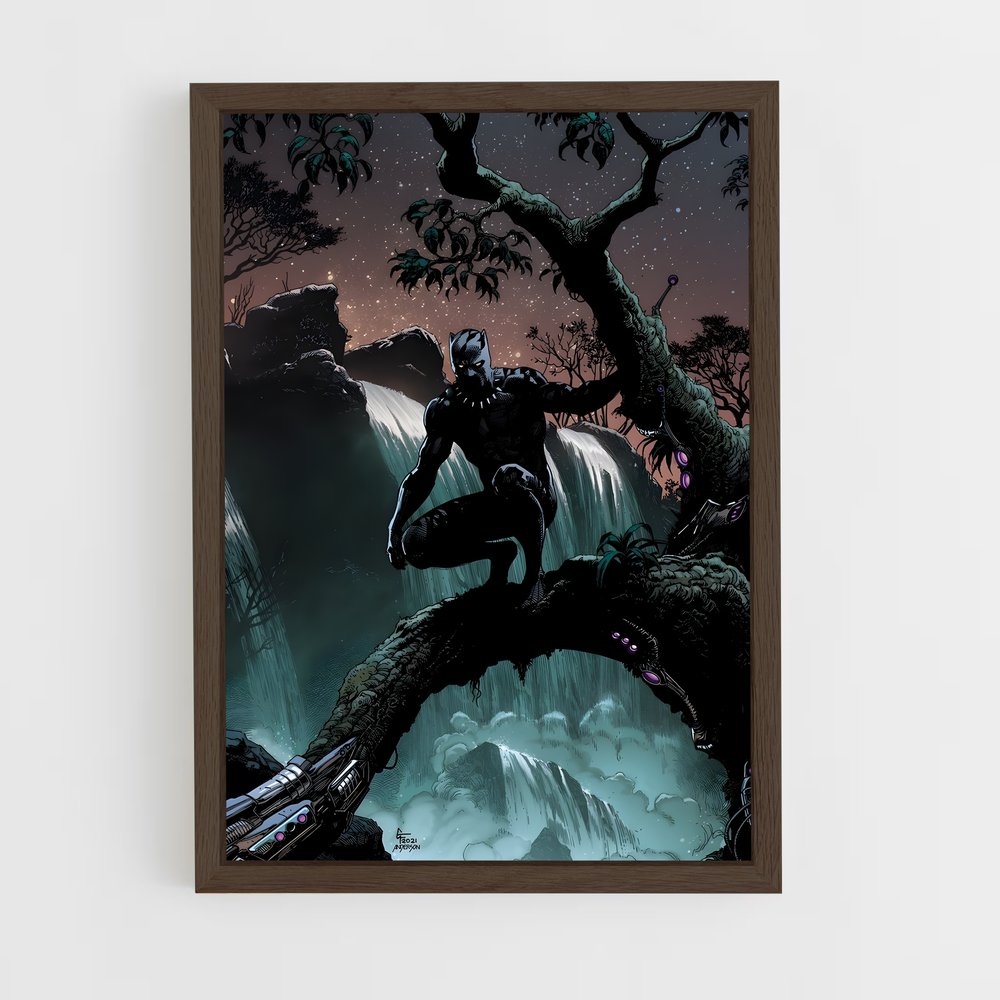 black-panther-7 cadre Bois foncé
