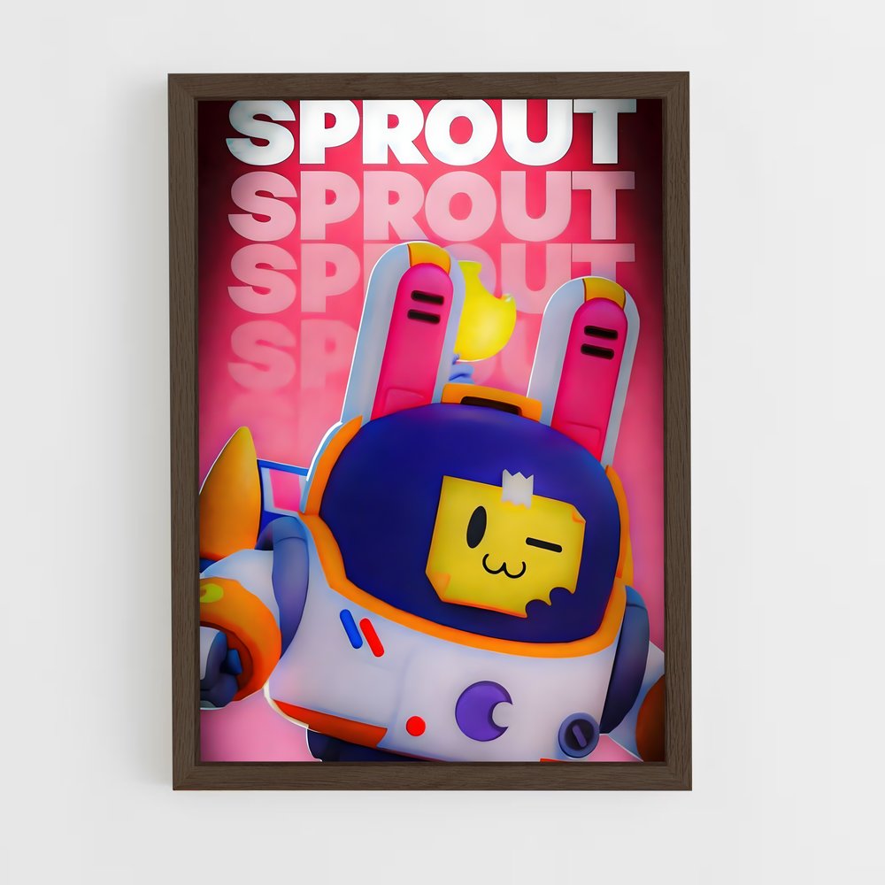 brawl-stars-8 cadre Bois foncé