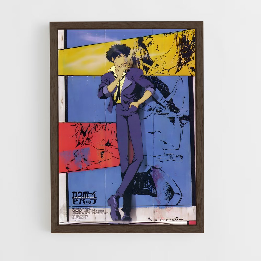 cowboy-bebop-10 cadre Bois foncé