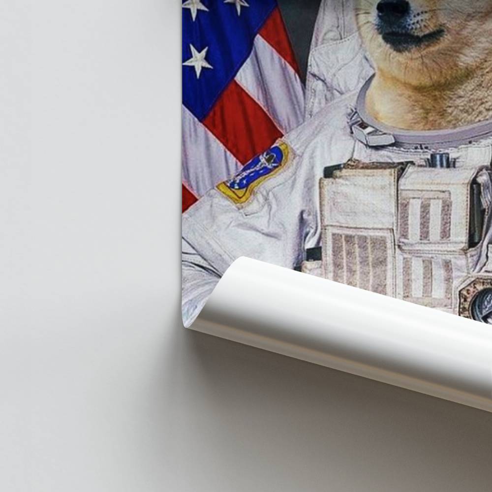 Poster Doge Astronaute