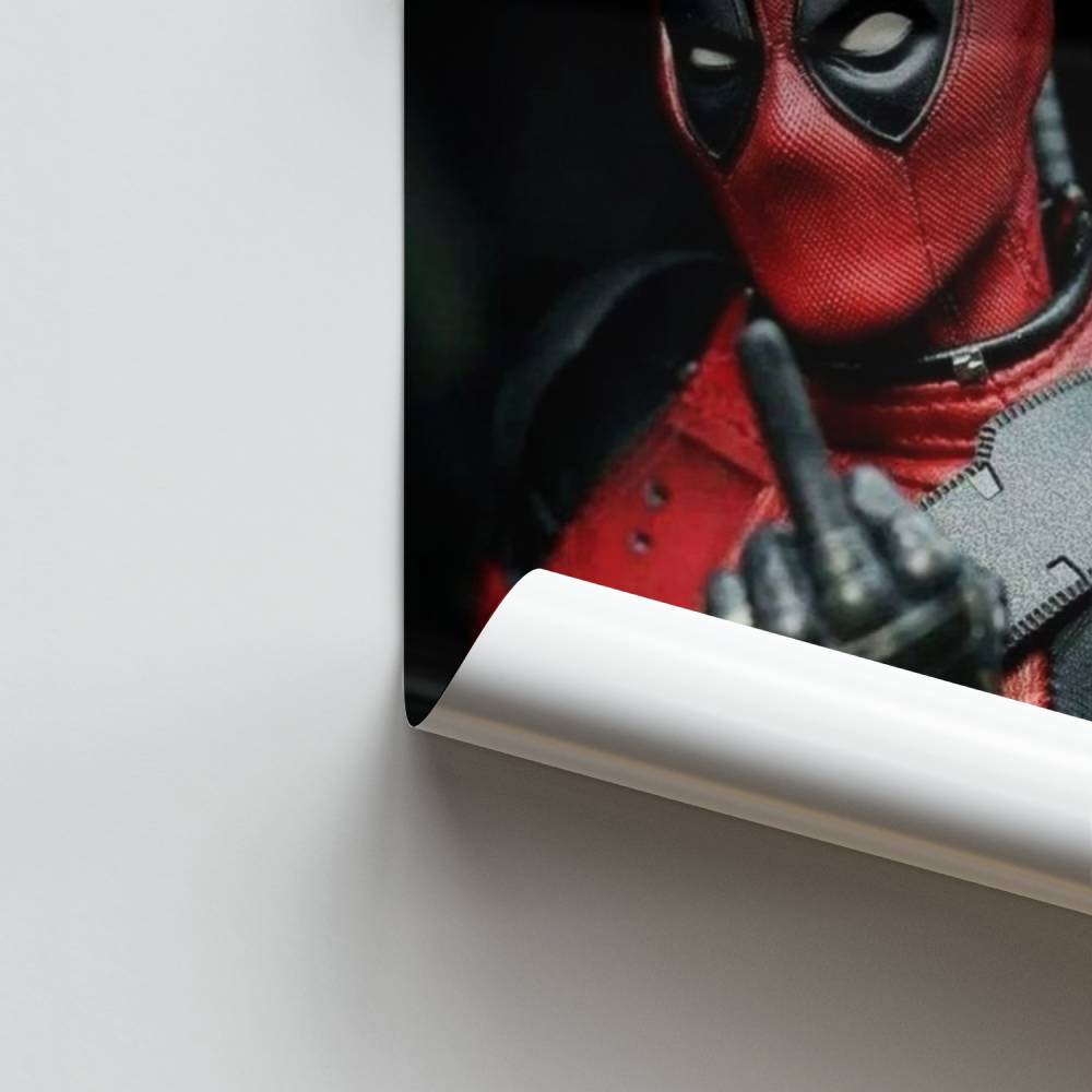 Dedo medio de Deadpool Póster