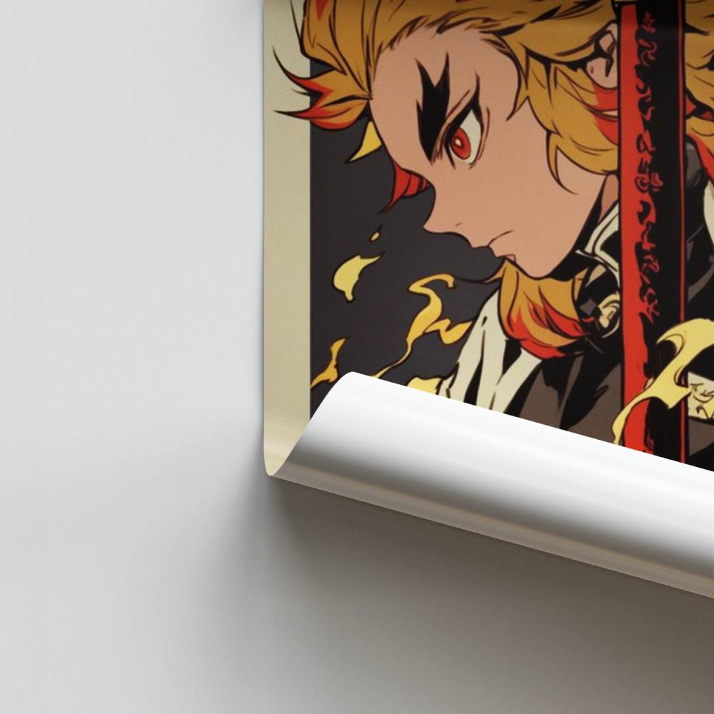 Póster Rengoku Dibujo