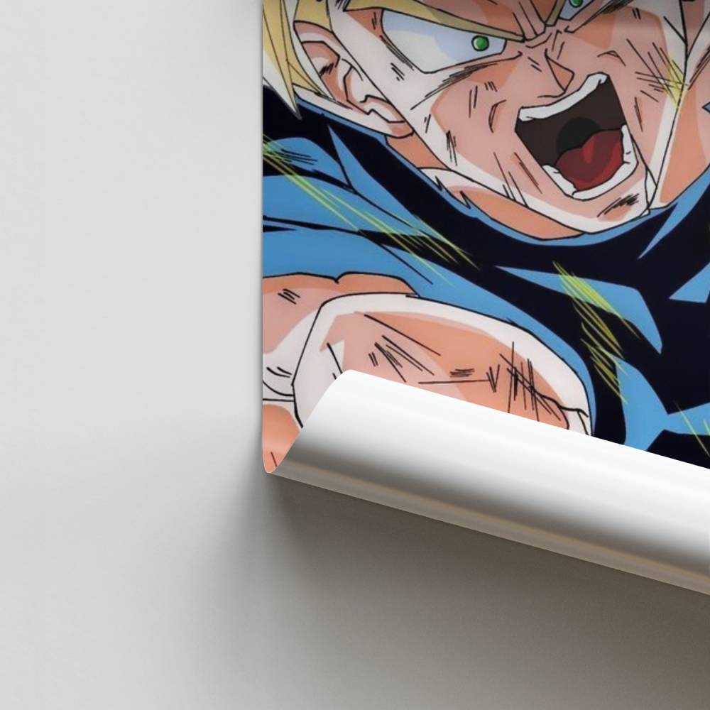 Póster Goku Super Saiyan Rubio