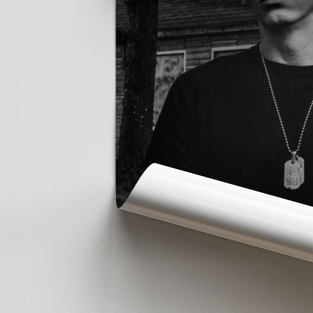Póster Eminem Blanco y Negro