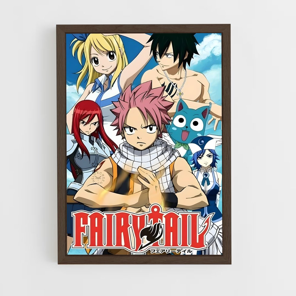 fairy-tail-3 cadre Bois foncé