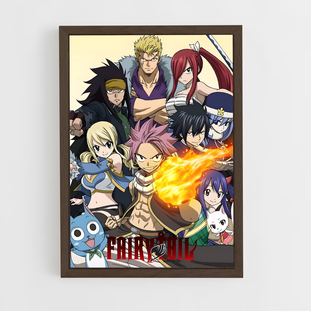 fairy-tail-8 cadre Bois foncé