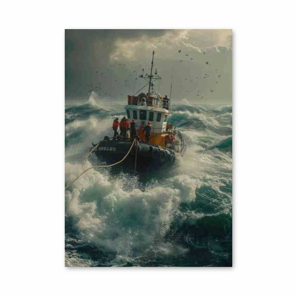 Poster Tempête Maritime