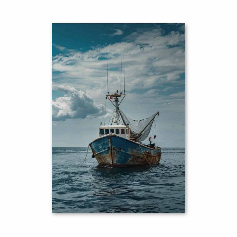 Poster Bateau de Pêche Horizon