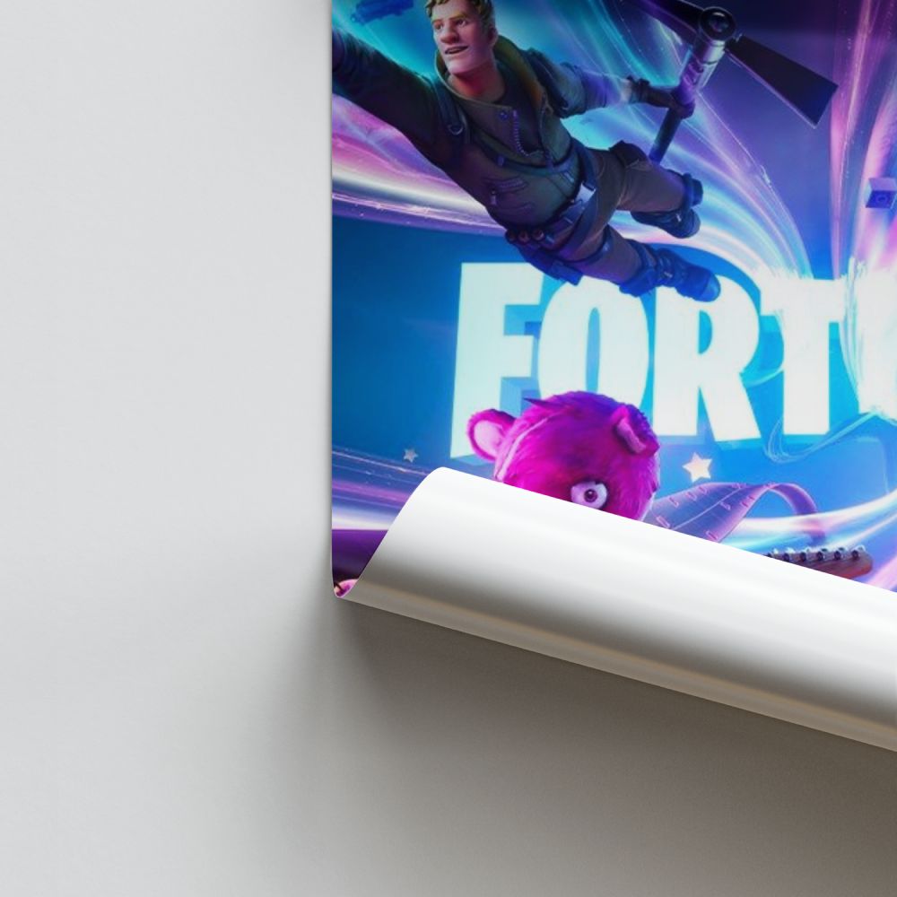 Póster Fortnite morado