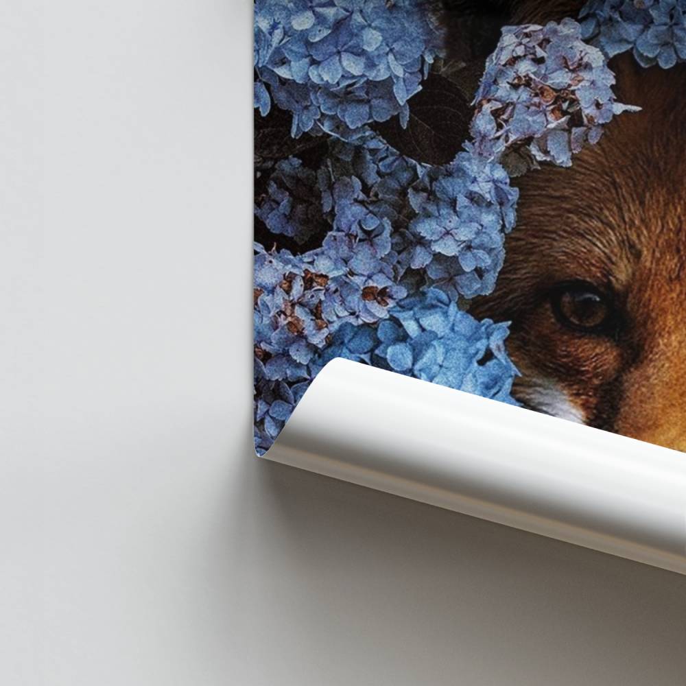 Zorro floral Póster