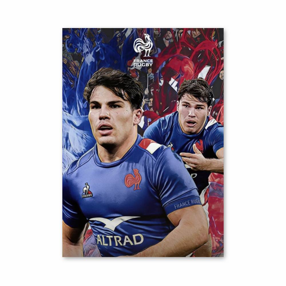 Poster Bleu Rugby Passion