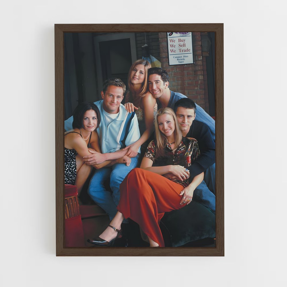 friends-6 cadre Bois foncé