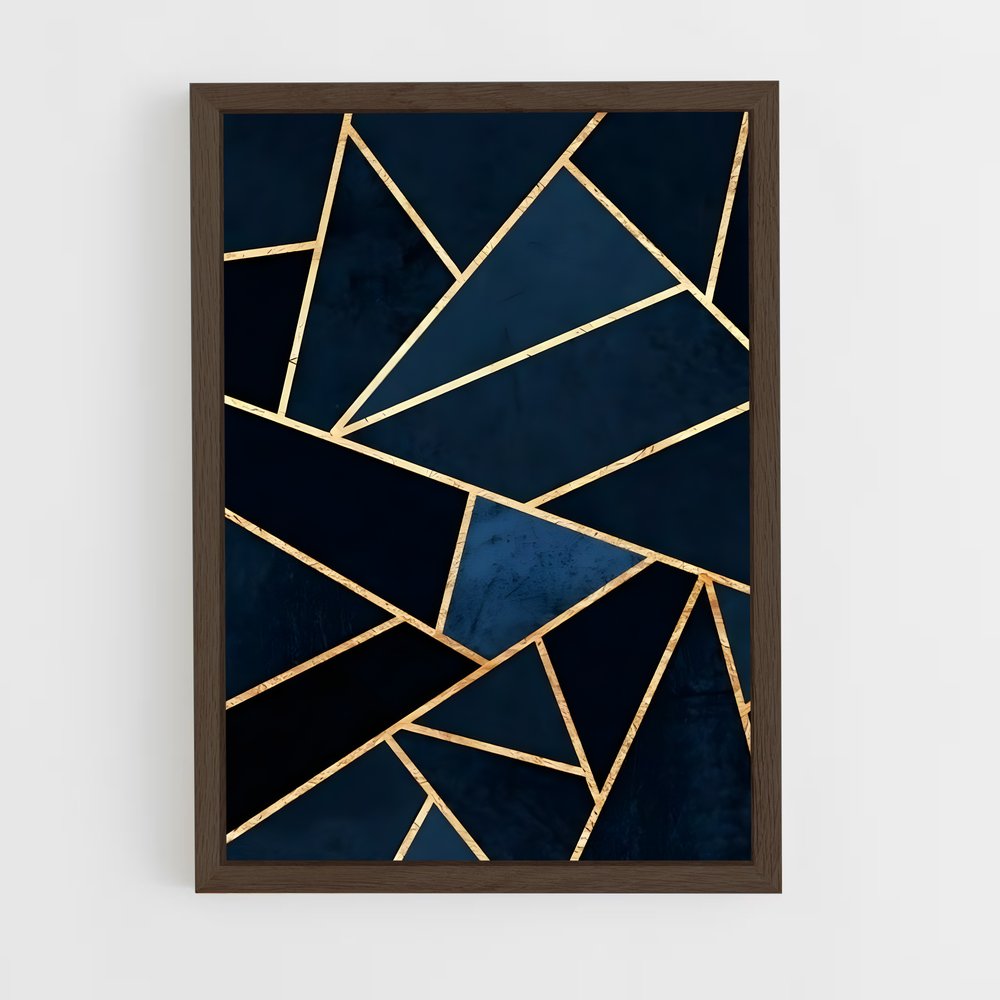 geometric-1 cadre Bois foncé