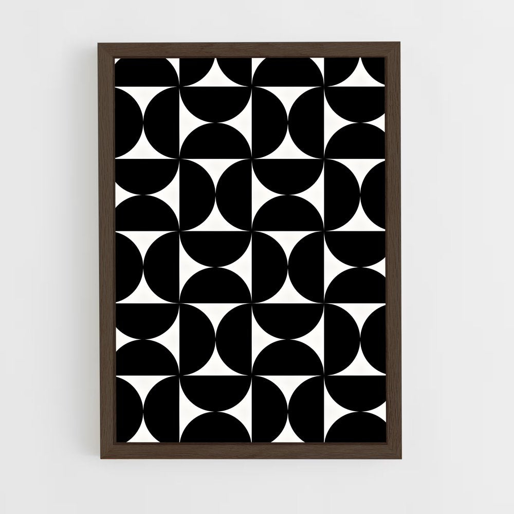 geometric-11 cadre Bois foncé