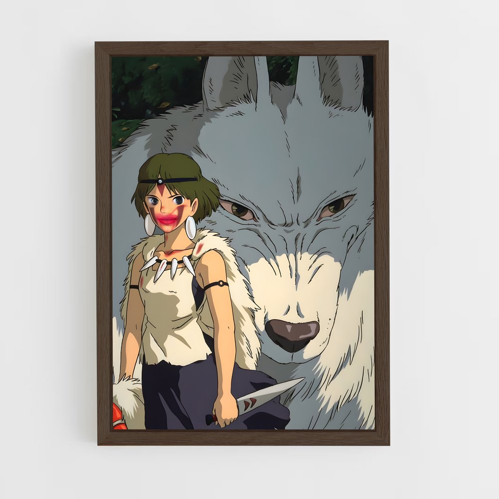ghibli-6 cadre Bois foncé