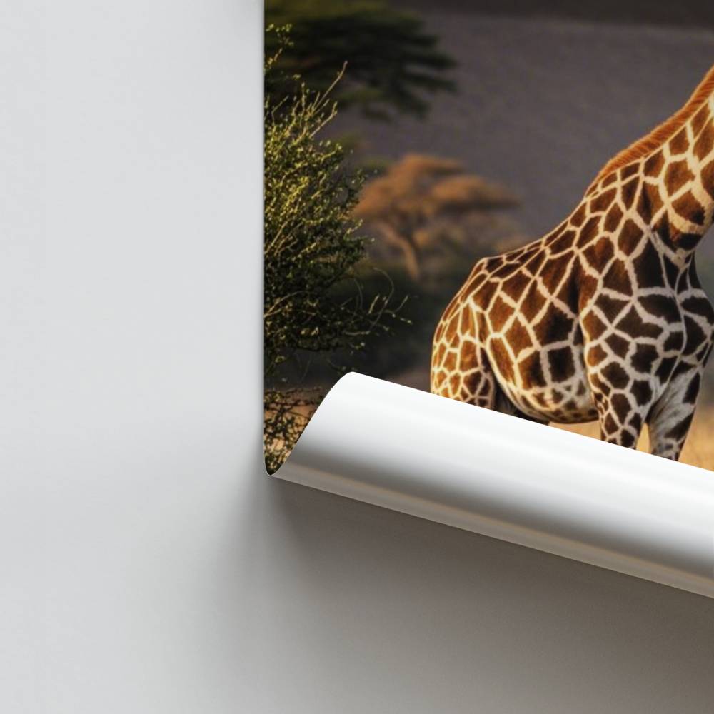 Jirafa del Serengeti Póster