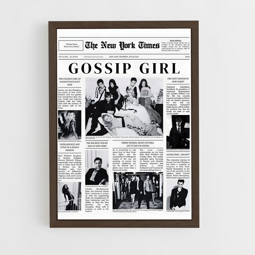 gossip-girl-9 cadre Bois foncé