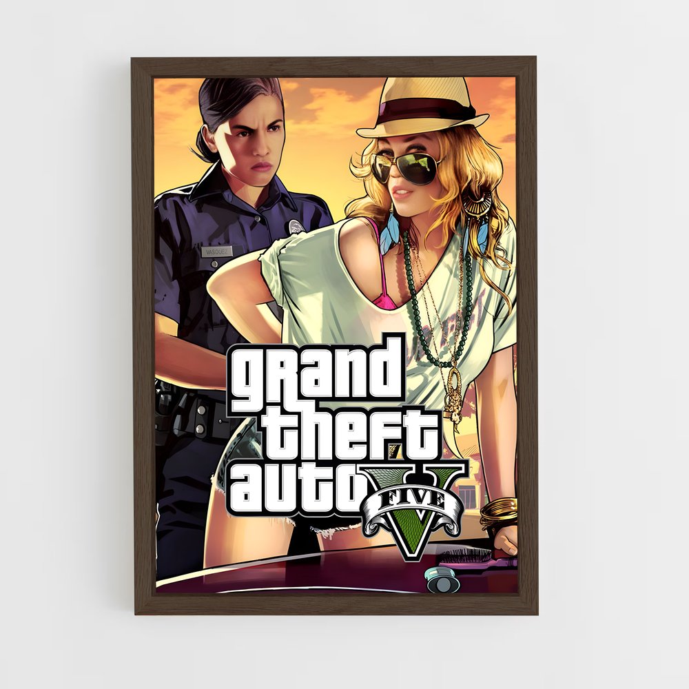 gta-v-14 cadre Bois foncé