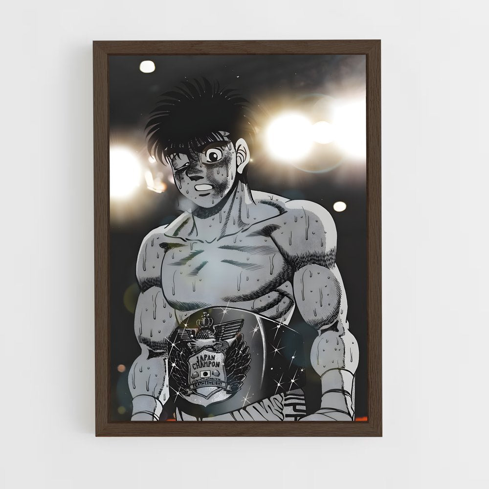hajime-no-ippo-15 cadre Bois foncé