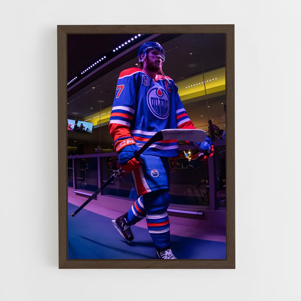 hockey-6 cadre Bois foncé