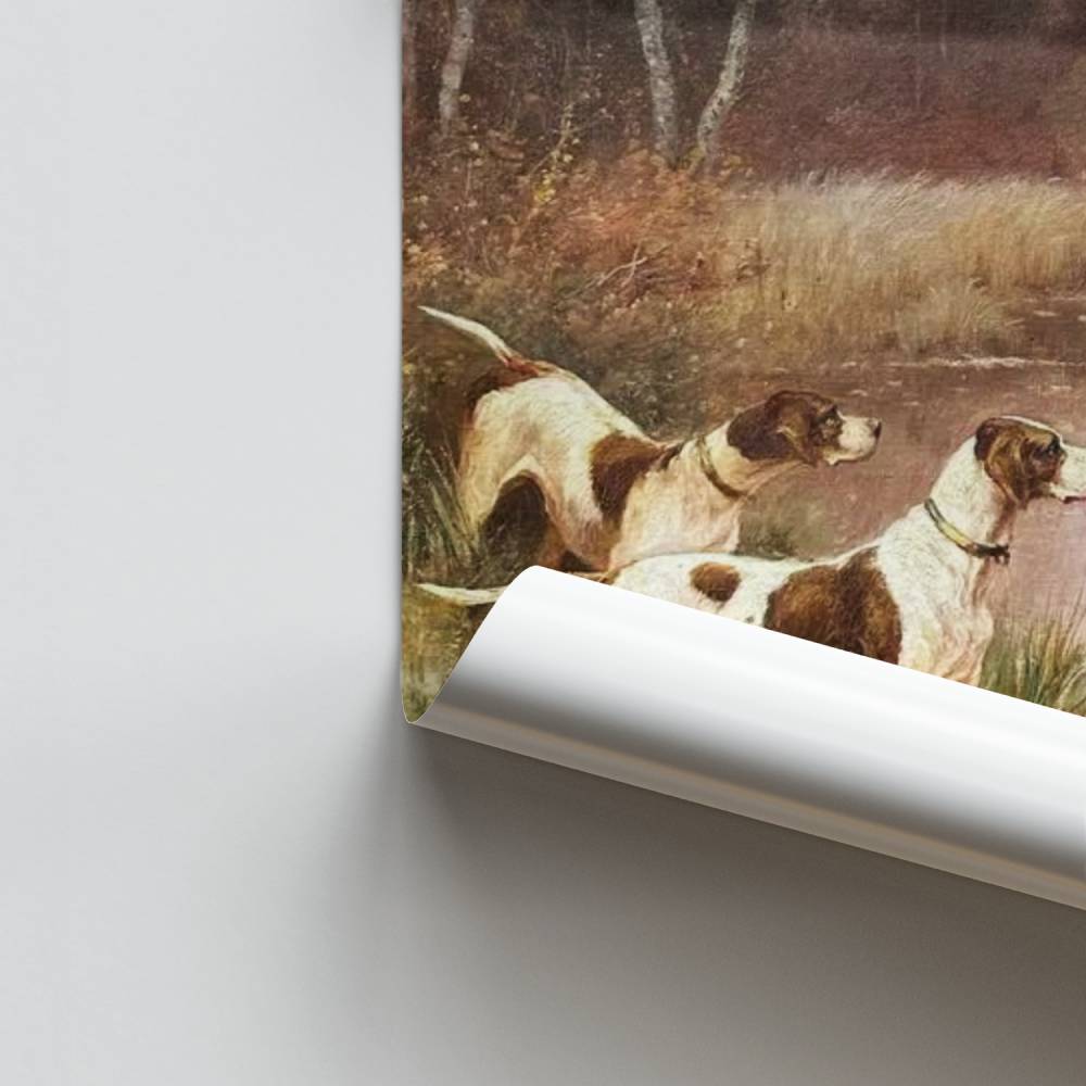 Póster Perros al borde del agua