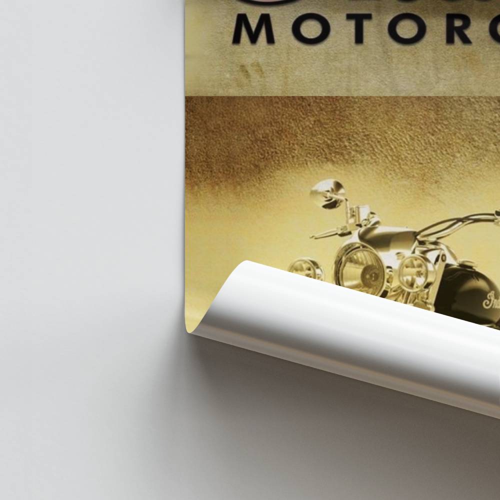 Motocicleta vintage india Póster