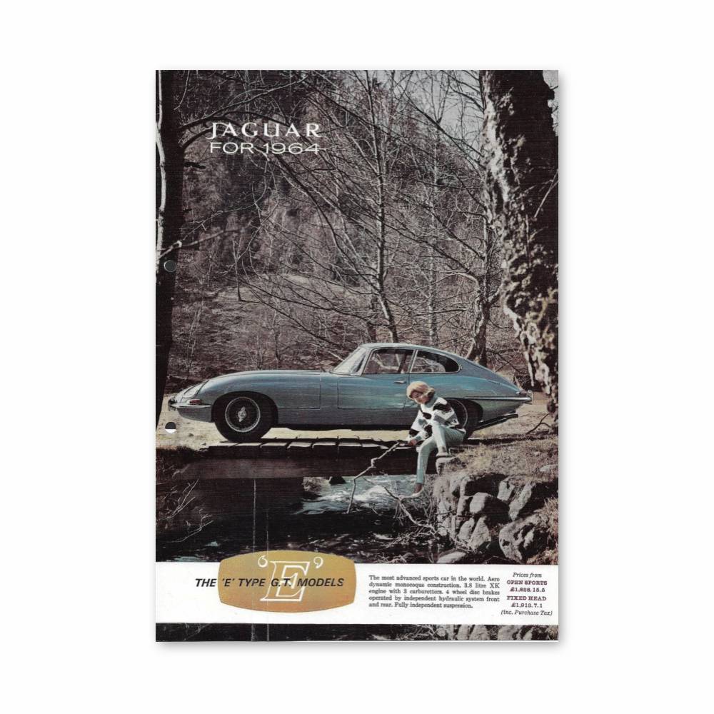 Poster Jaguar Évasion Vintage