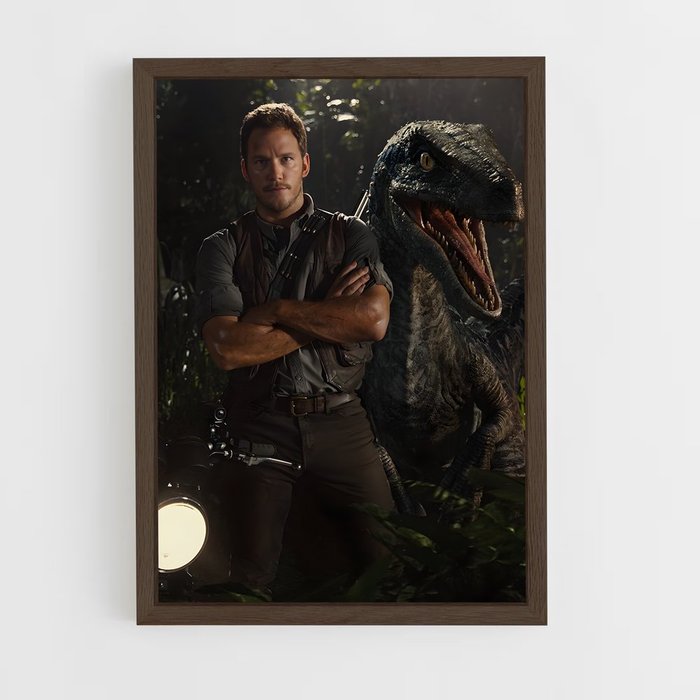 jurassic-park-18 cadre Bois foncé