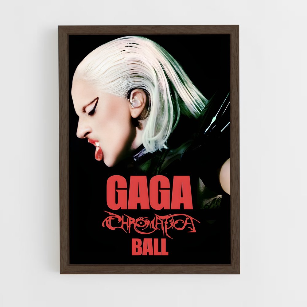lady-gaga-16 cadre Bois foncé