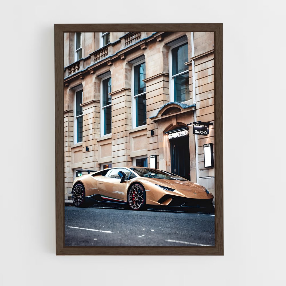 lamborghini-2 cadre Bois foncé