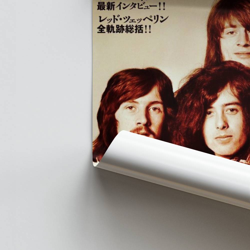 Póster Led Zeppelin Vintage Japonés