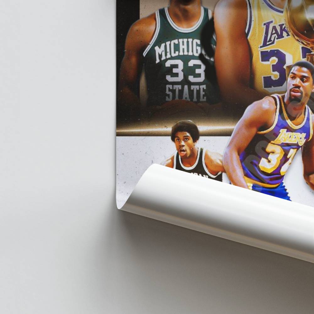 Póster Leyenda Mágica Del Baloncesto