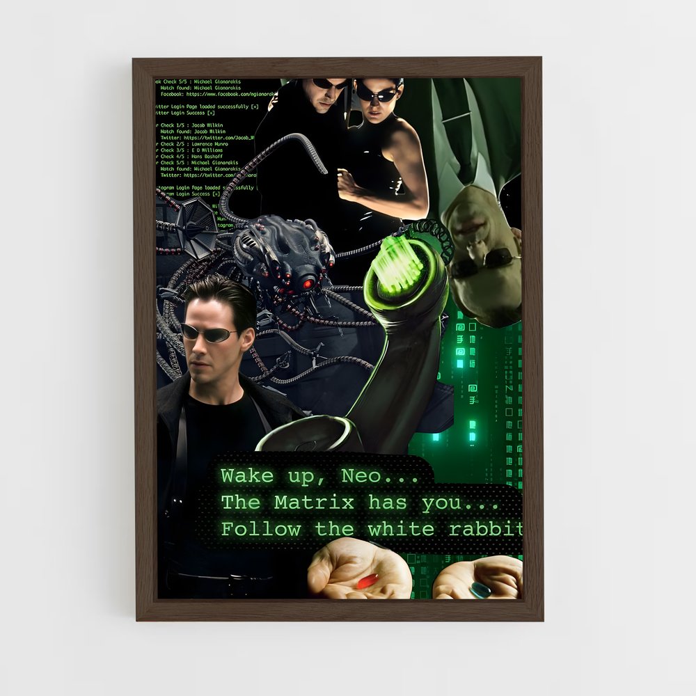 matrix-9 cadre Bois foncé