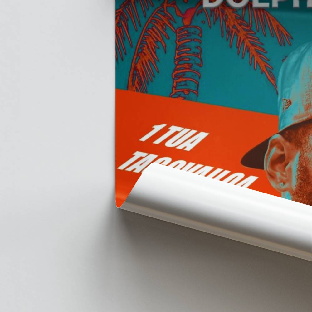 Poster Miami Dolphins Ambiance Tropicale