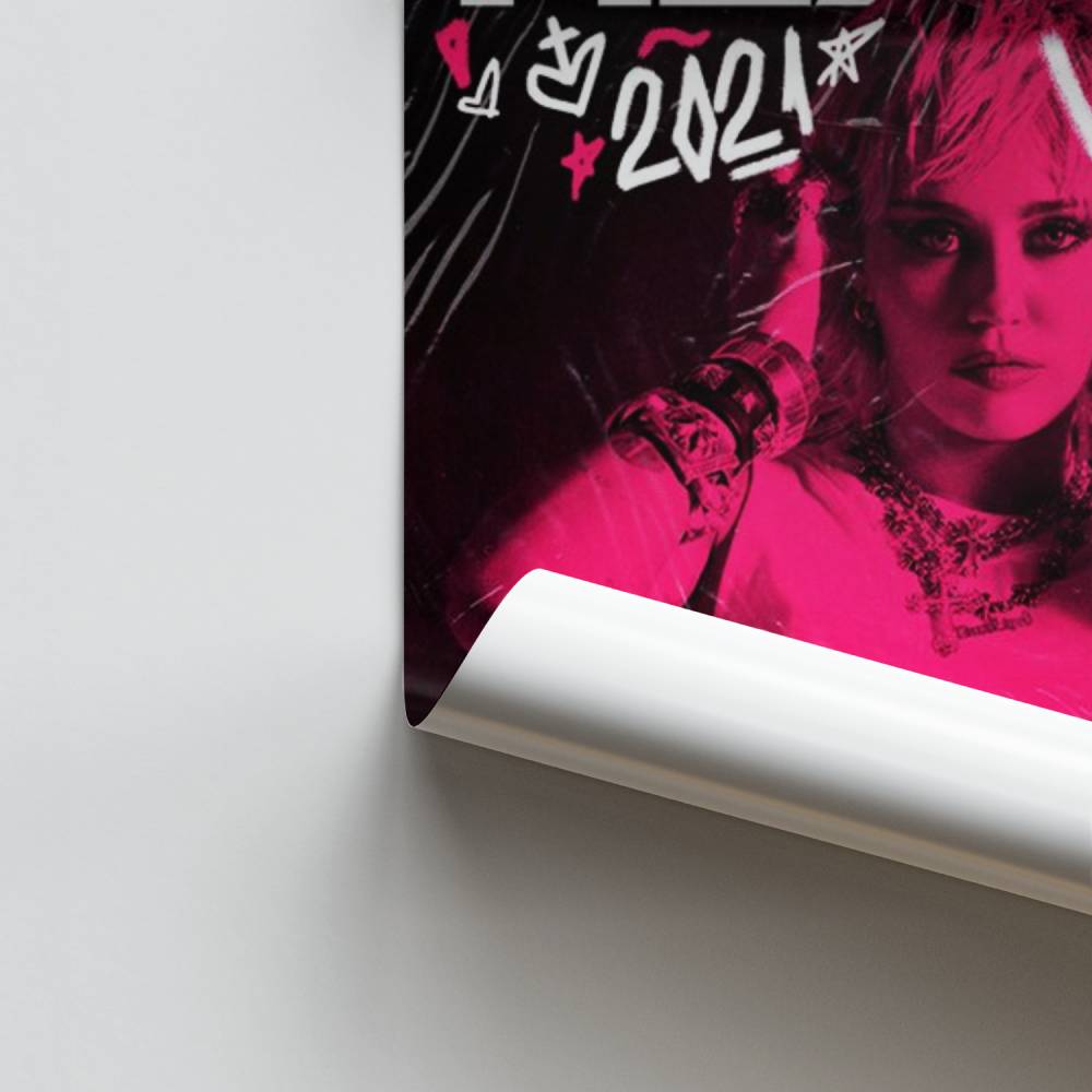 Póster Gira de Corazones de Plástico