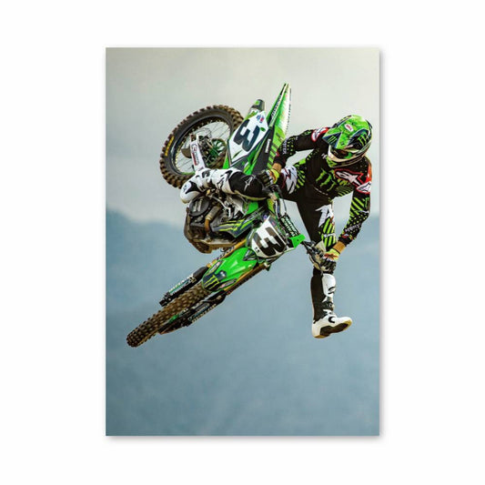 Poster Saut Acrobatique Moto-Cross