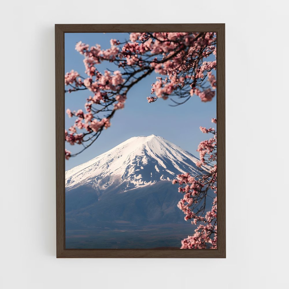 mount-fuji-11 cadre Bois foncé