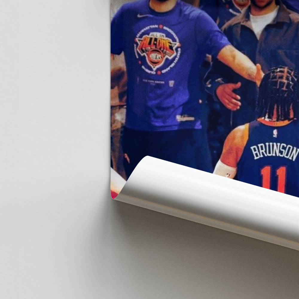Equipo triunfante de los Knicks Póster