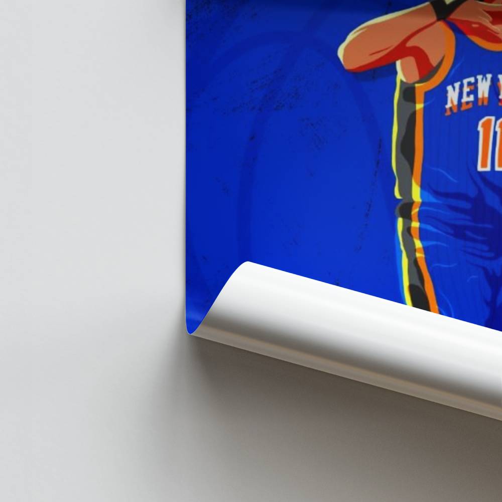 Jugador de los Knicks azules Póster