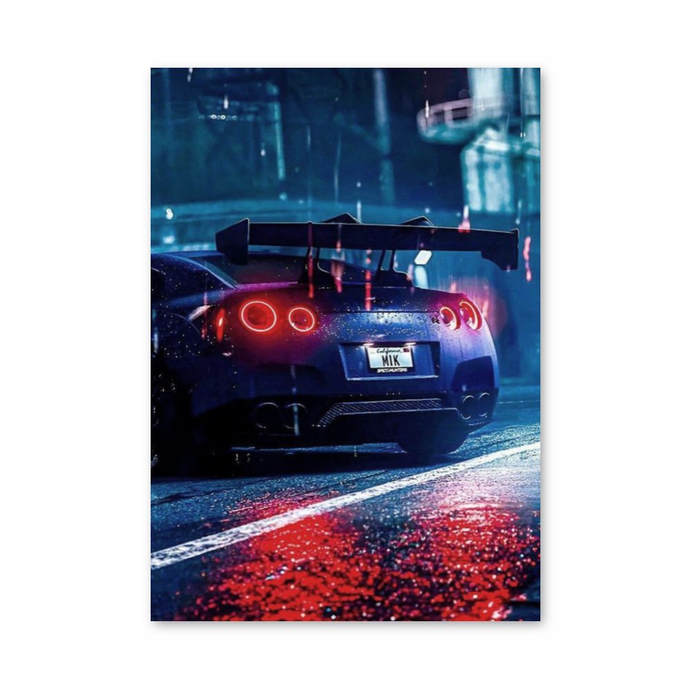 Poster Nissan GTR Néon