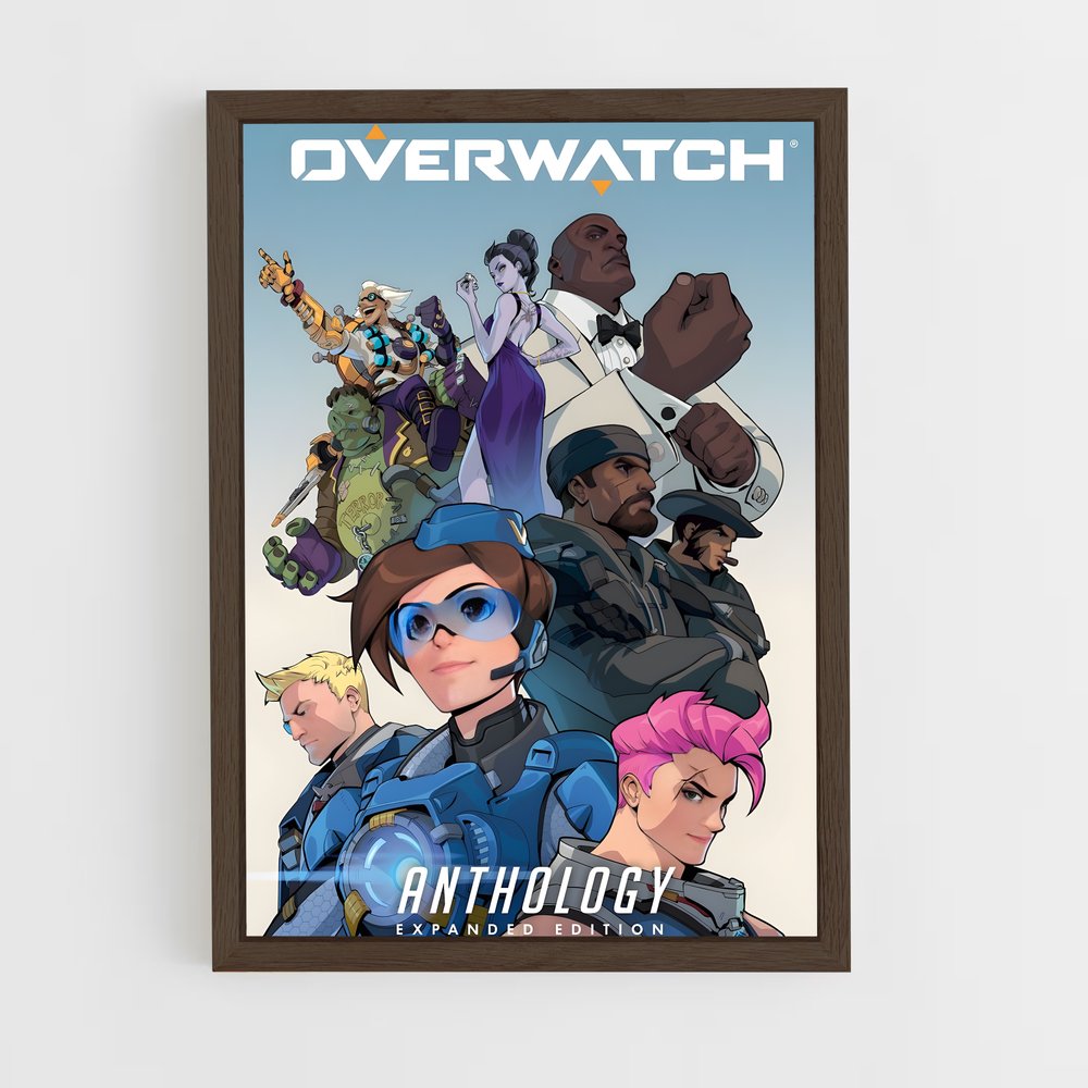 overwatch-9 cadre Bois foncé